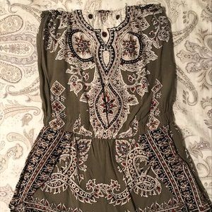 Akualani Boho Strapless Romper